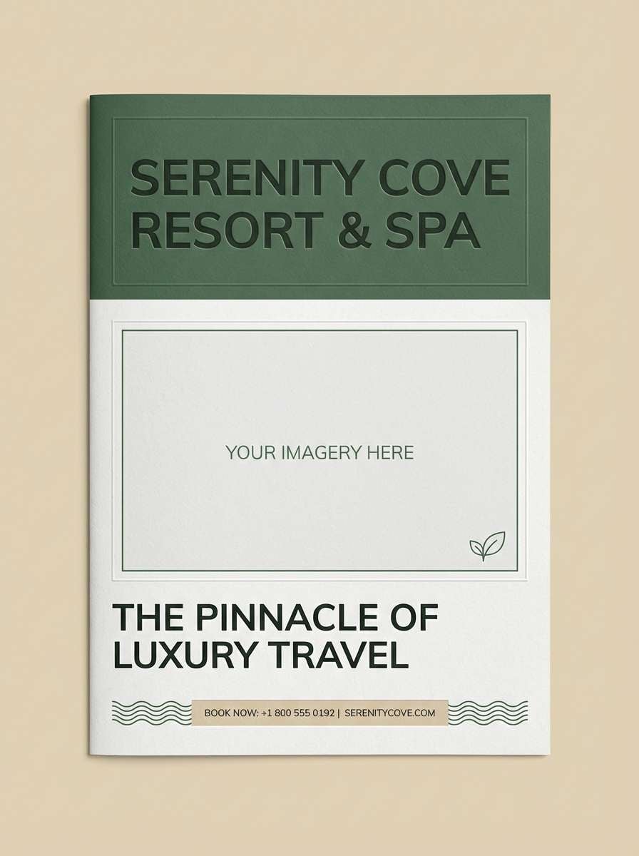 resort brochure in palm neutrals