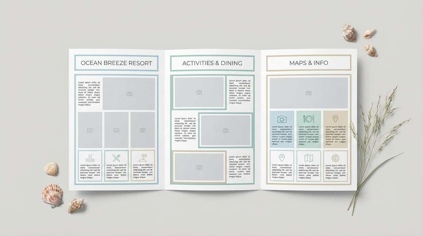 resort brochure layout