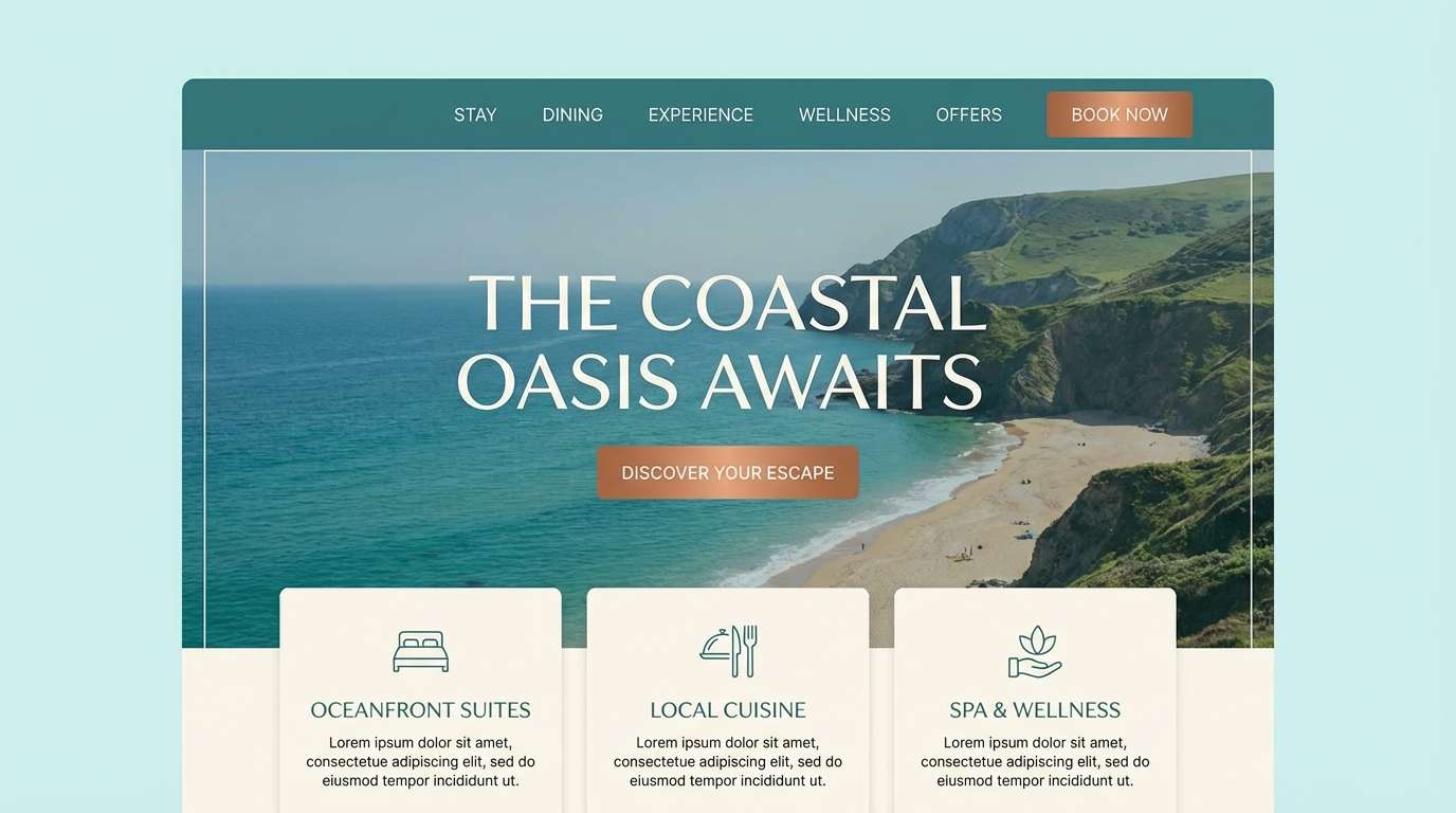 resort website ui