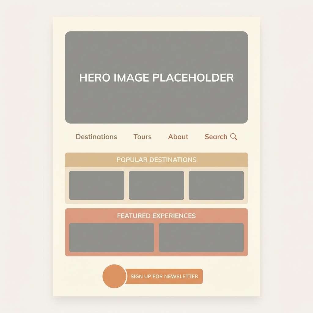 resort website ui mockup