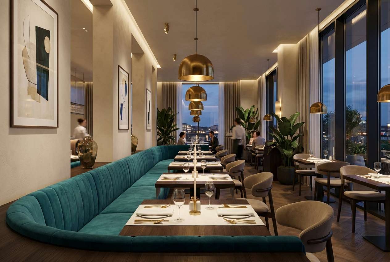 restaurant interior accents