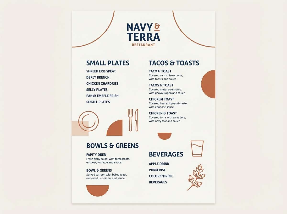 restaurant menu design