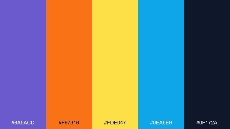 retro arcade slate blue color palette with hex codes