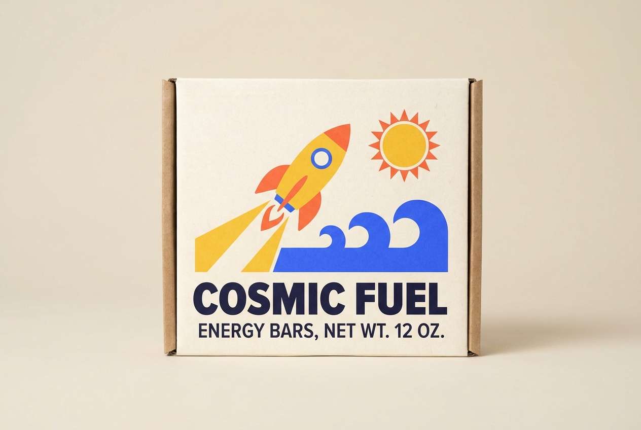 retro packaging label