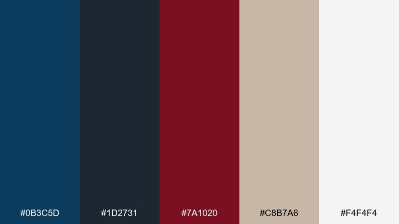 retro collegiate color palette with hex codes