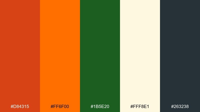 retro diner pop red orange green color palette with hex codes