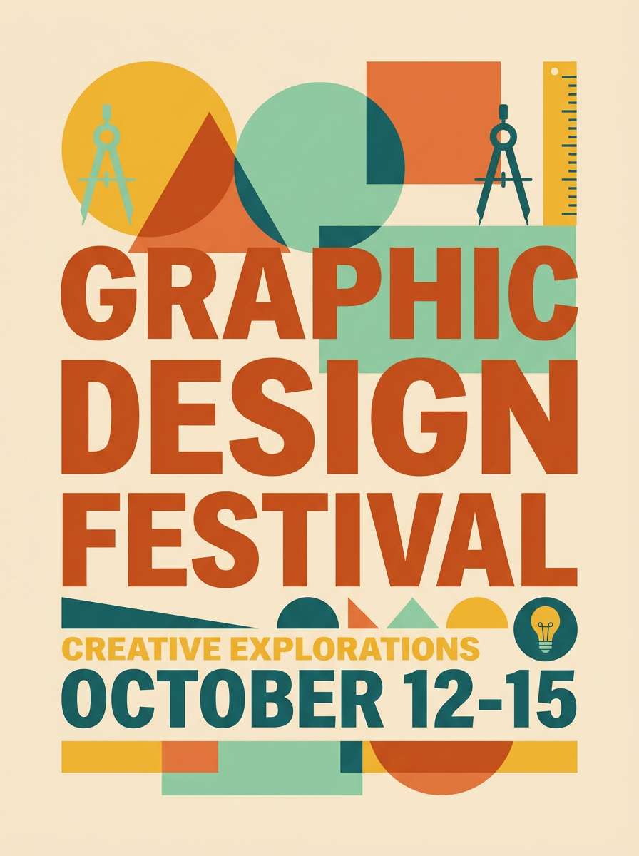 retro poster in lemon color combination