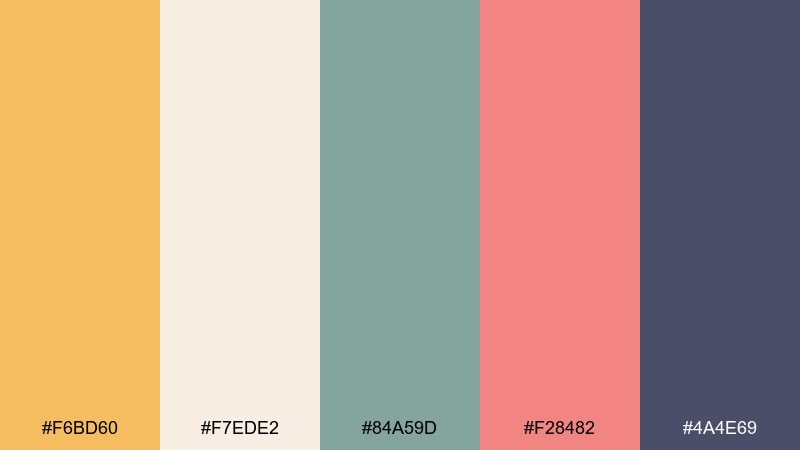 retro ticket stub music festival color palette with hex codes