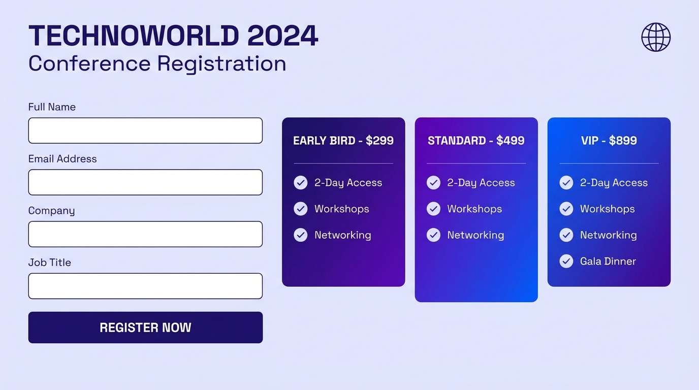 conference registration page