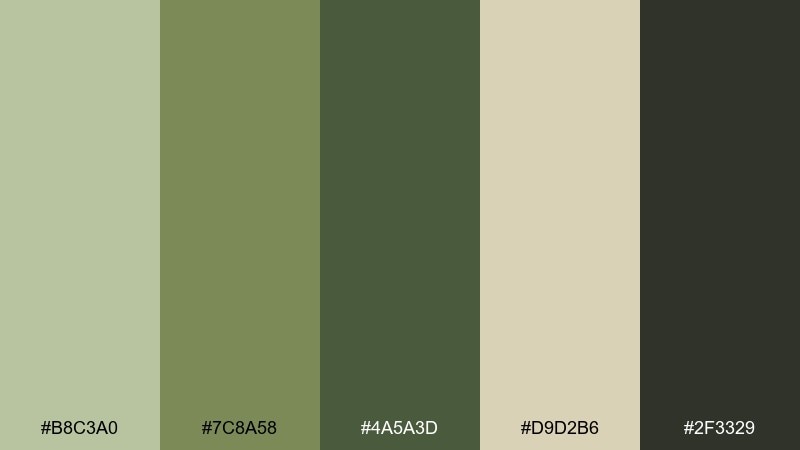 river reed safari color palette with hex codes