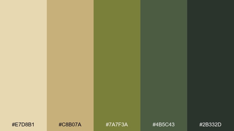 riverbank khaki wildlife safari color palette with hex codes