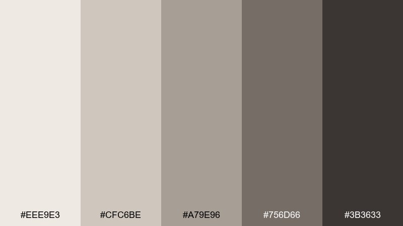 riverbank neutrals color palette with hex codes