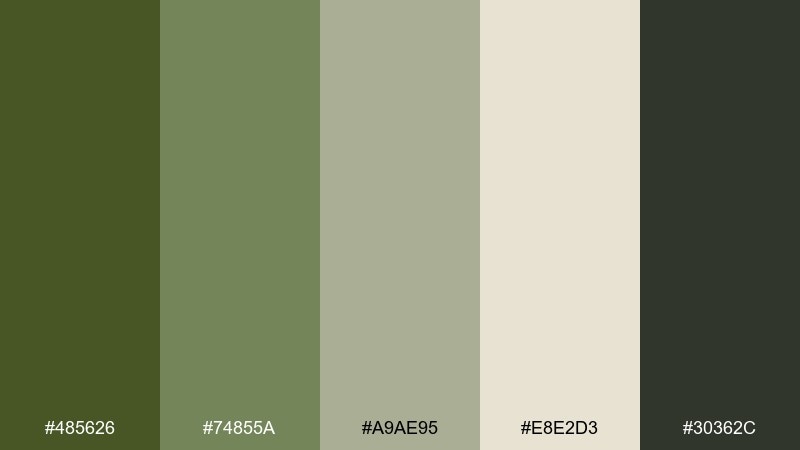 riverstone camo green khaki color palette with hex codes