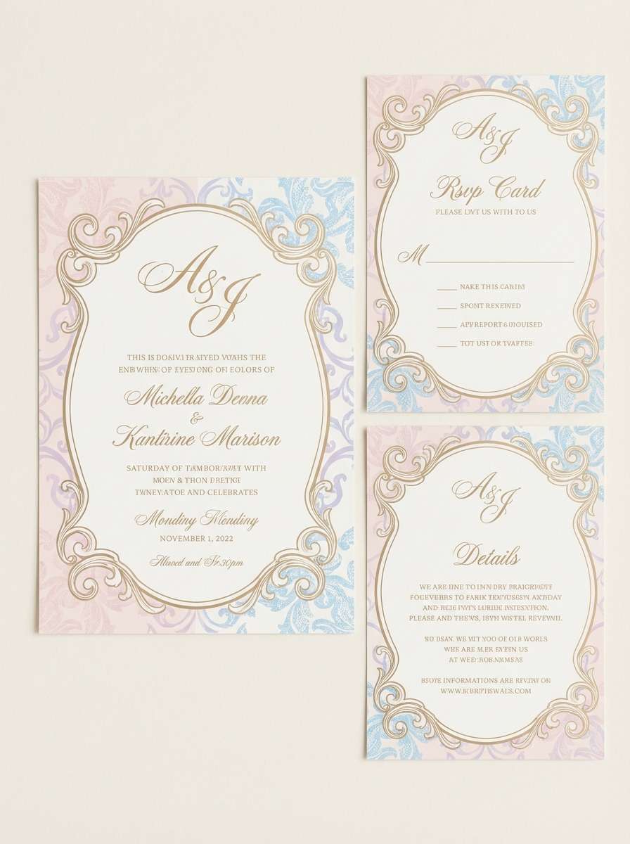 gold foil invitation design