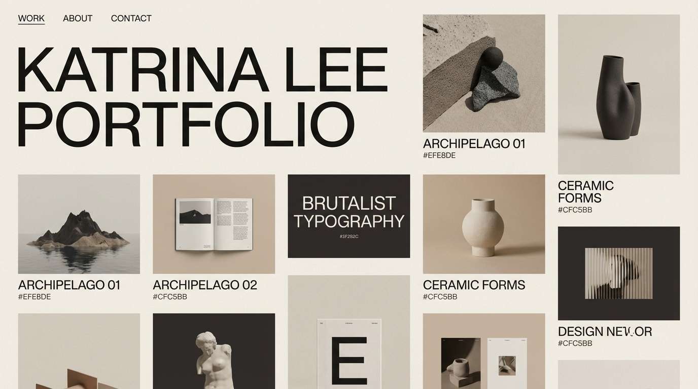 minimal portfolio ui