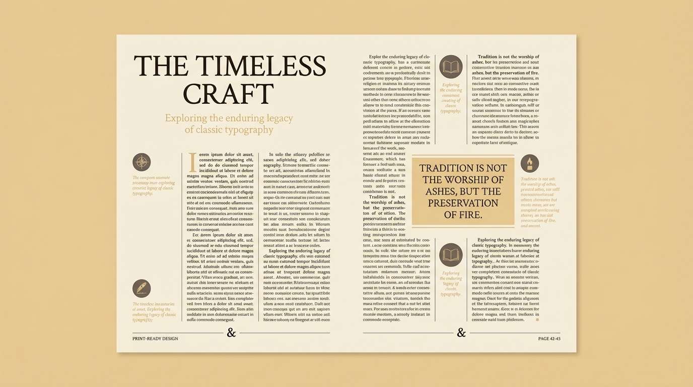 parchment editorial layout