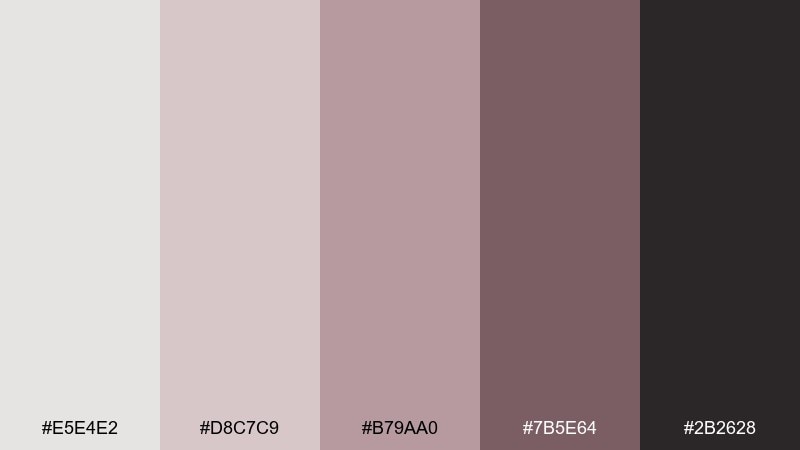 rose alloy platinum color palette with hex codes