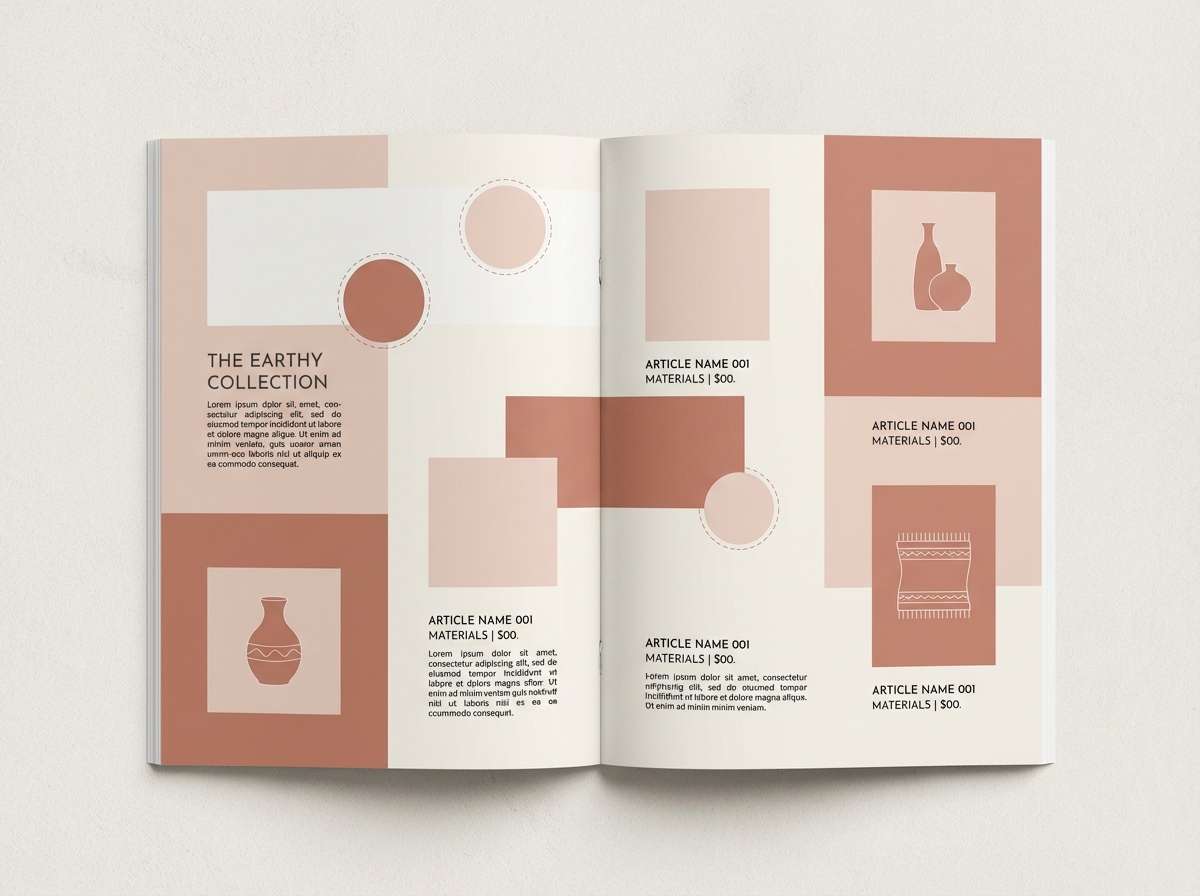 terracotta blush catalog spread