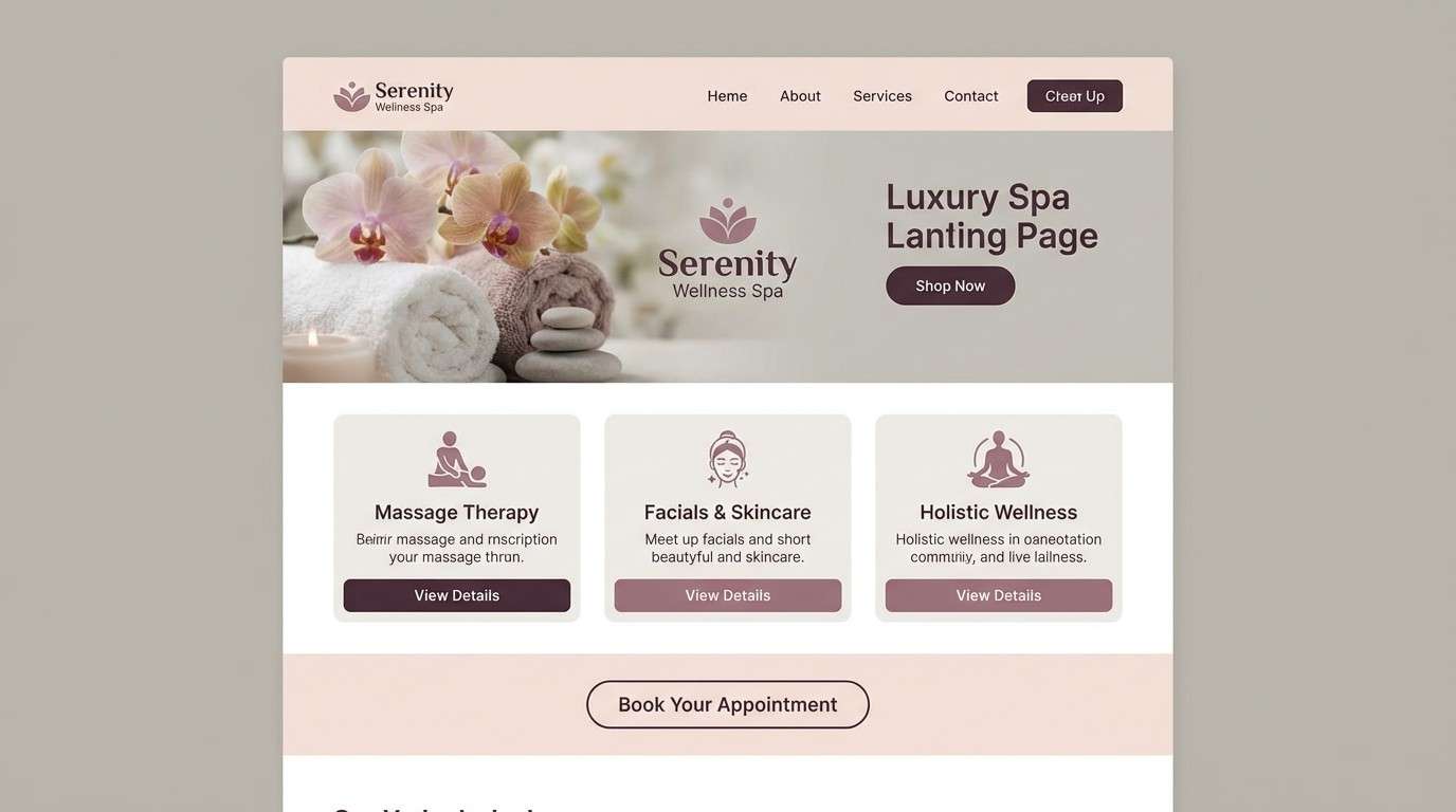 luxury blush spa ui