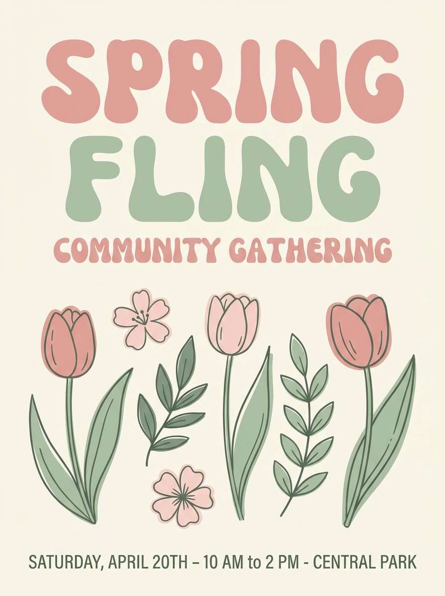 blush and sage poster