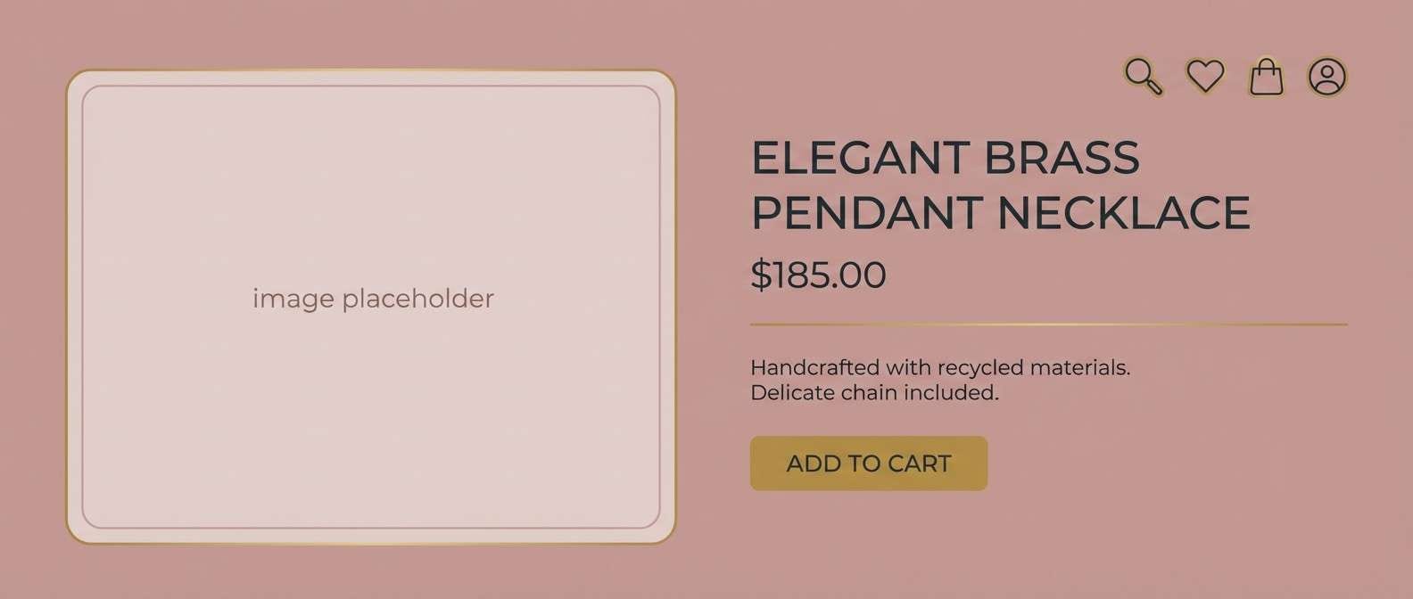 jewelry page with brass accents