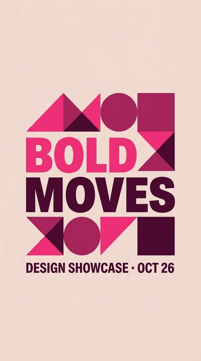 bold berry pink promo poster