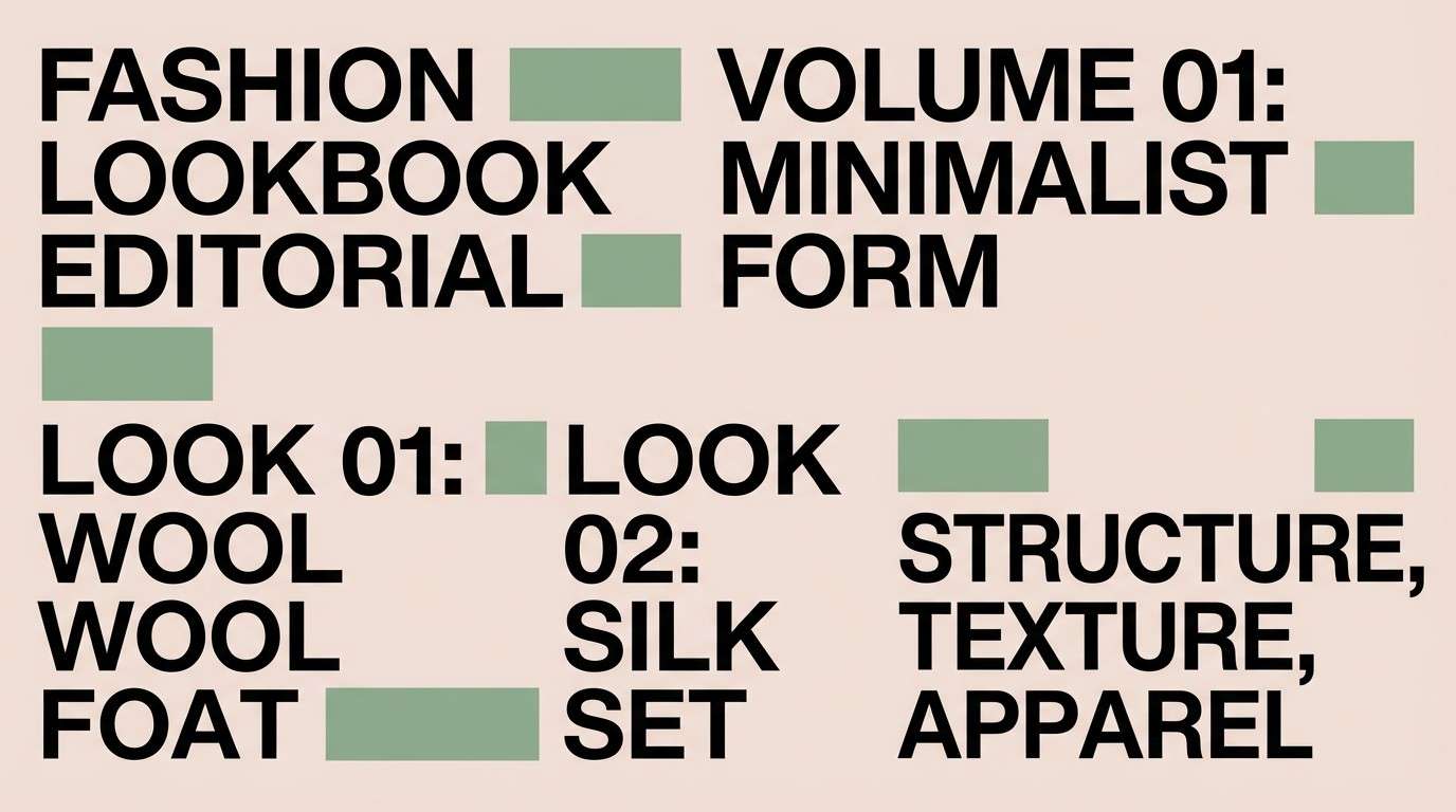fashion lookbook layout