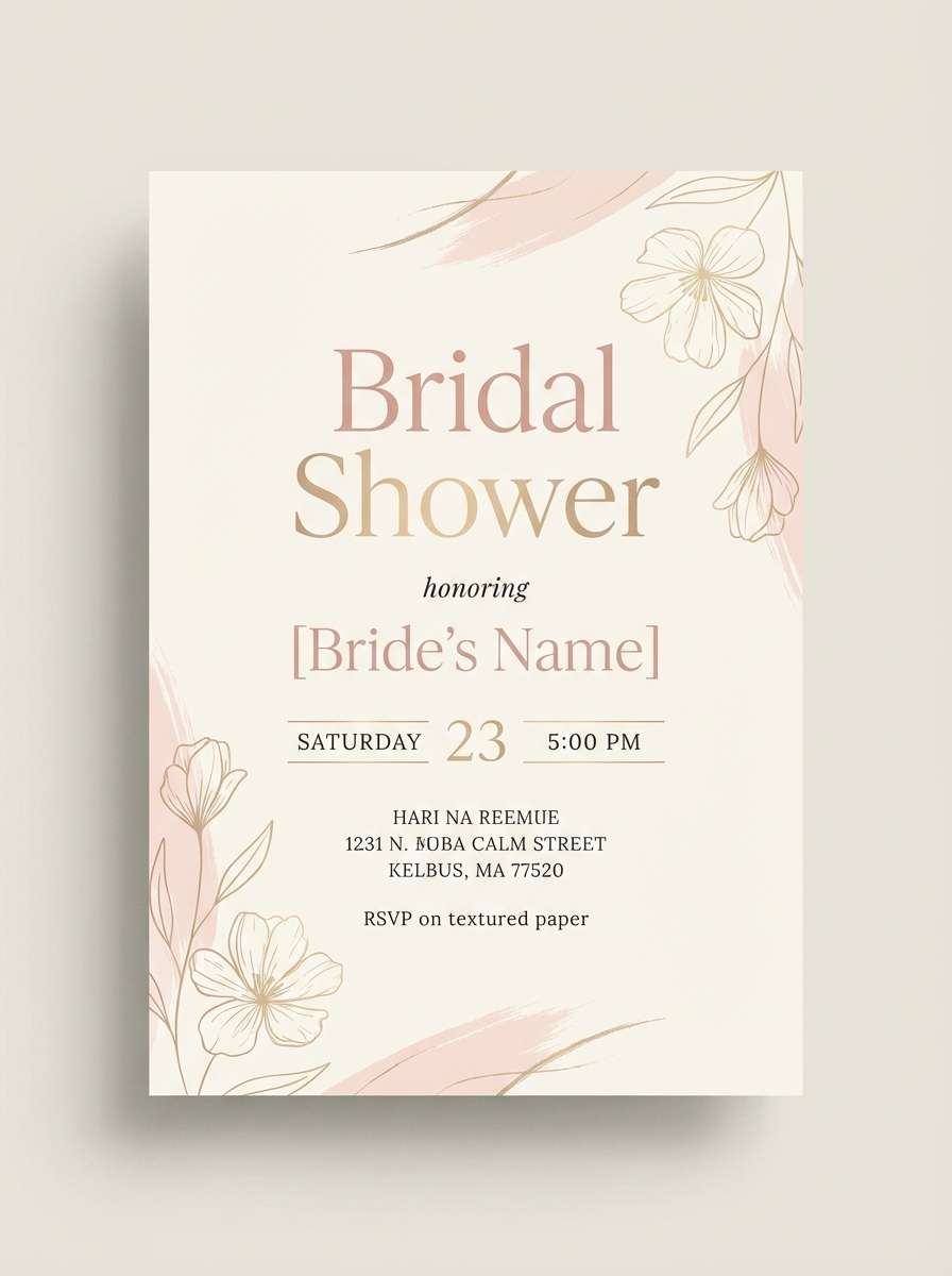 bridal shower flyer design