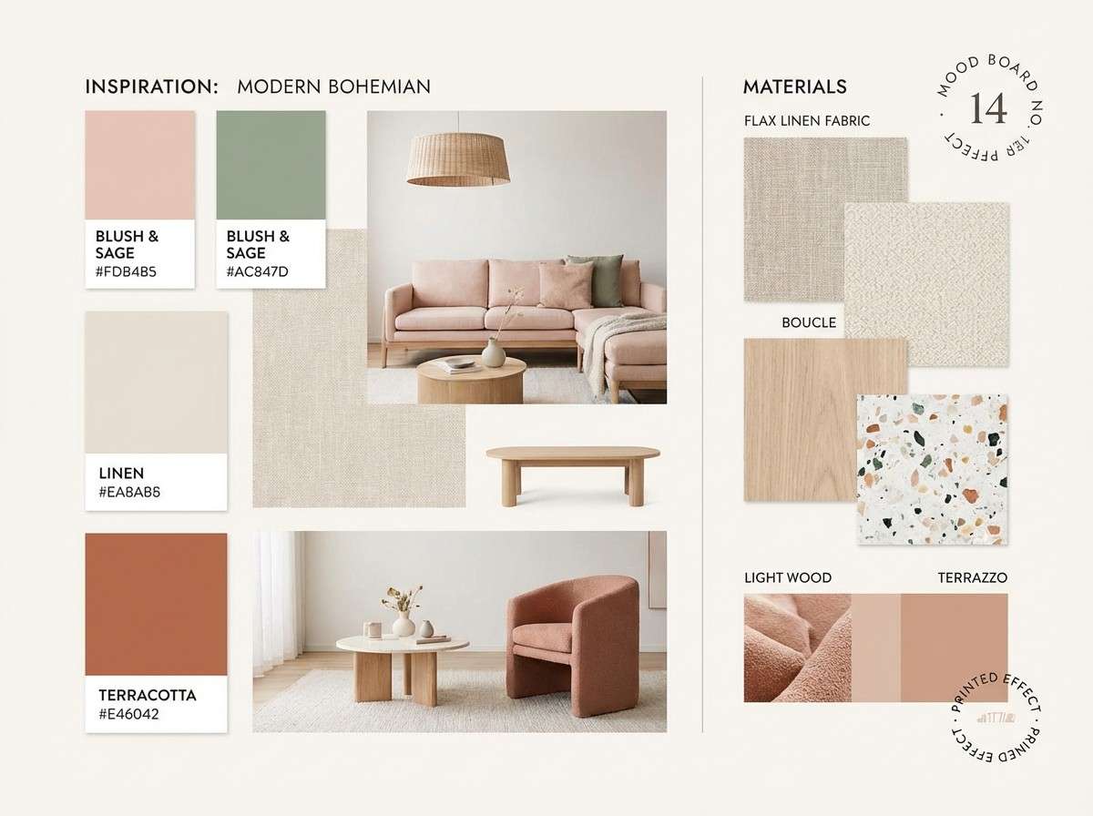 interior mood board collage