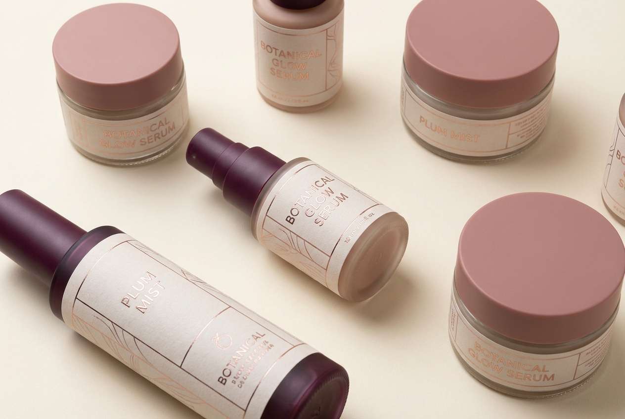 rose gold beauty packaging