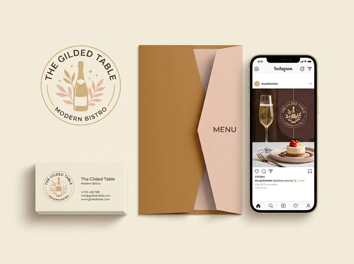 warm restaurant branding kit