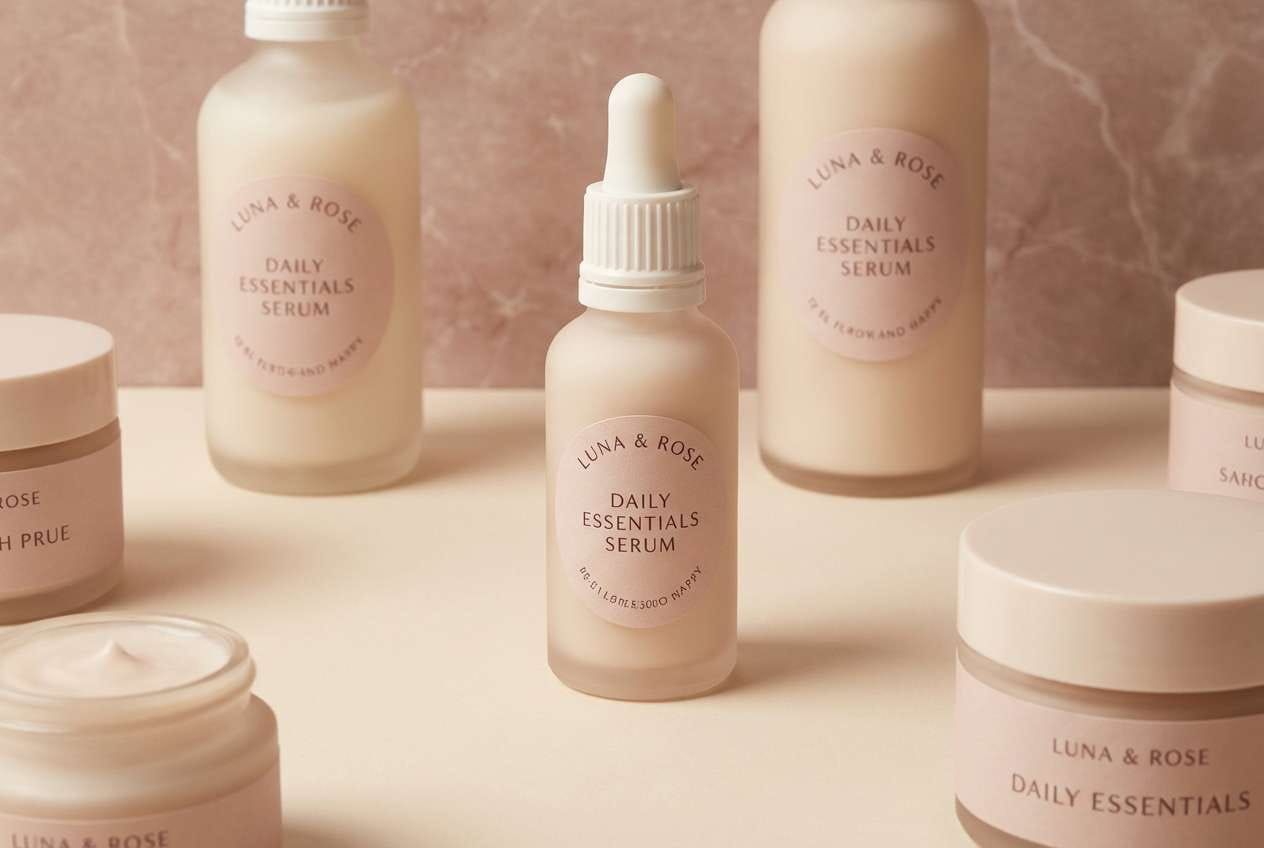 minimal skincare packaging