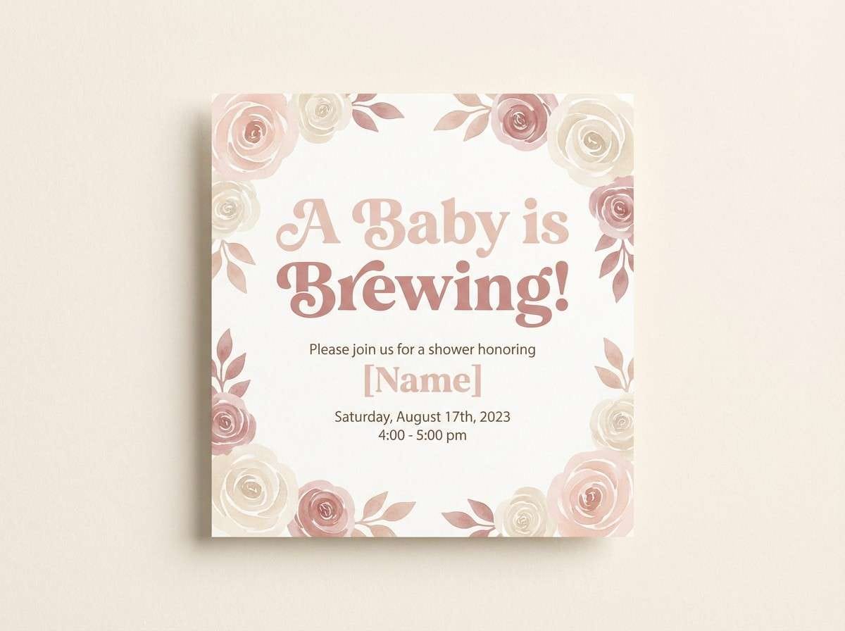 soft baby shower invite