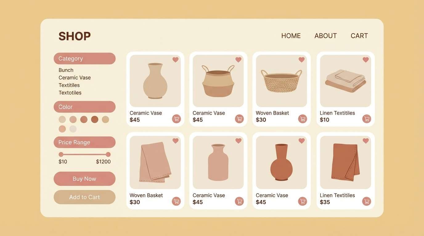 neutral ecommerce ui layout