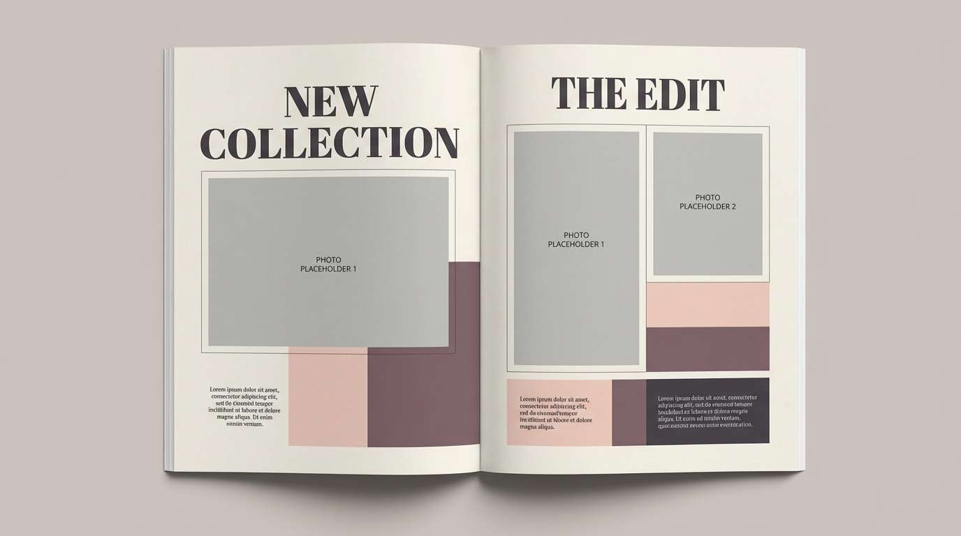 moody fashion lookbook layout