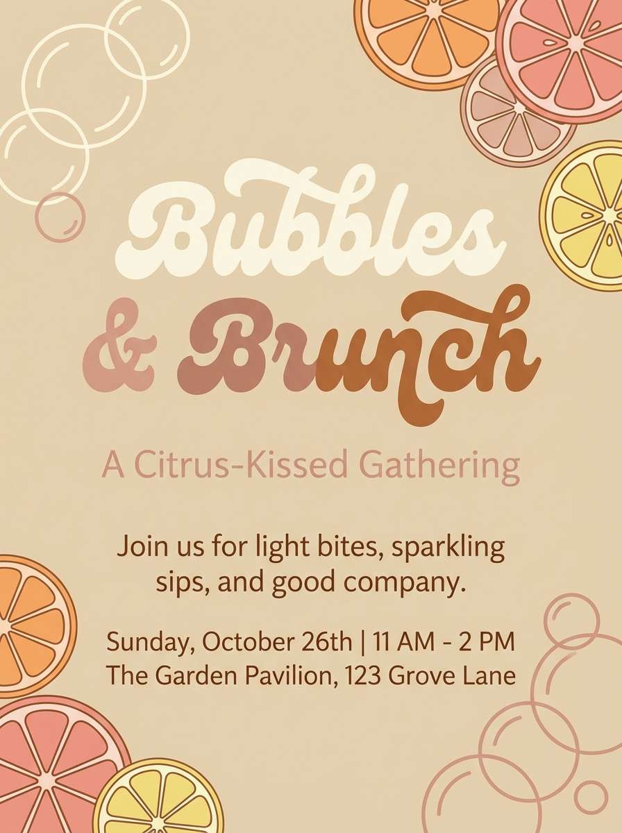 champagne brunch flyer