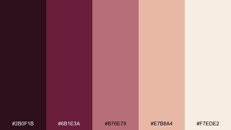 rose gold party new year color palette with hex codes