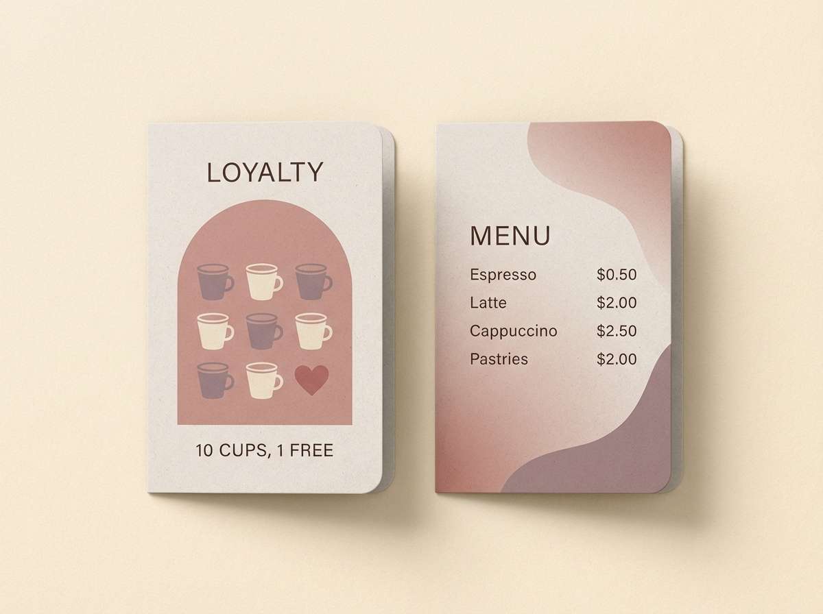 rose latte loyalty card