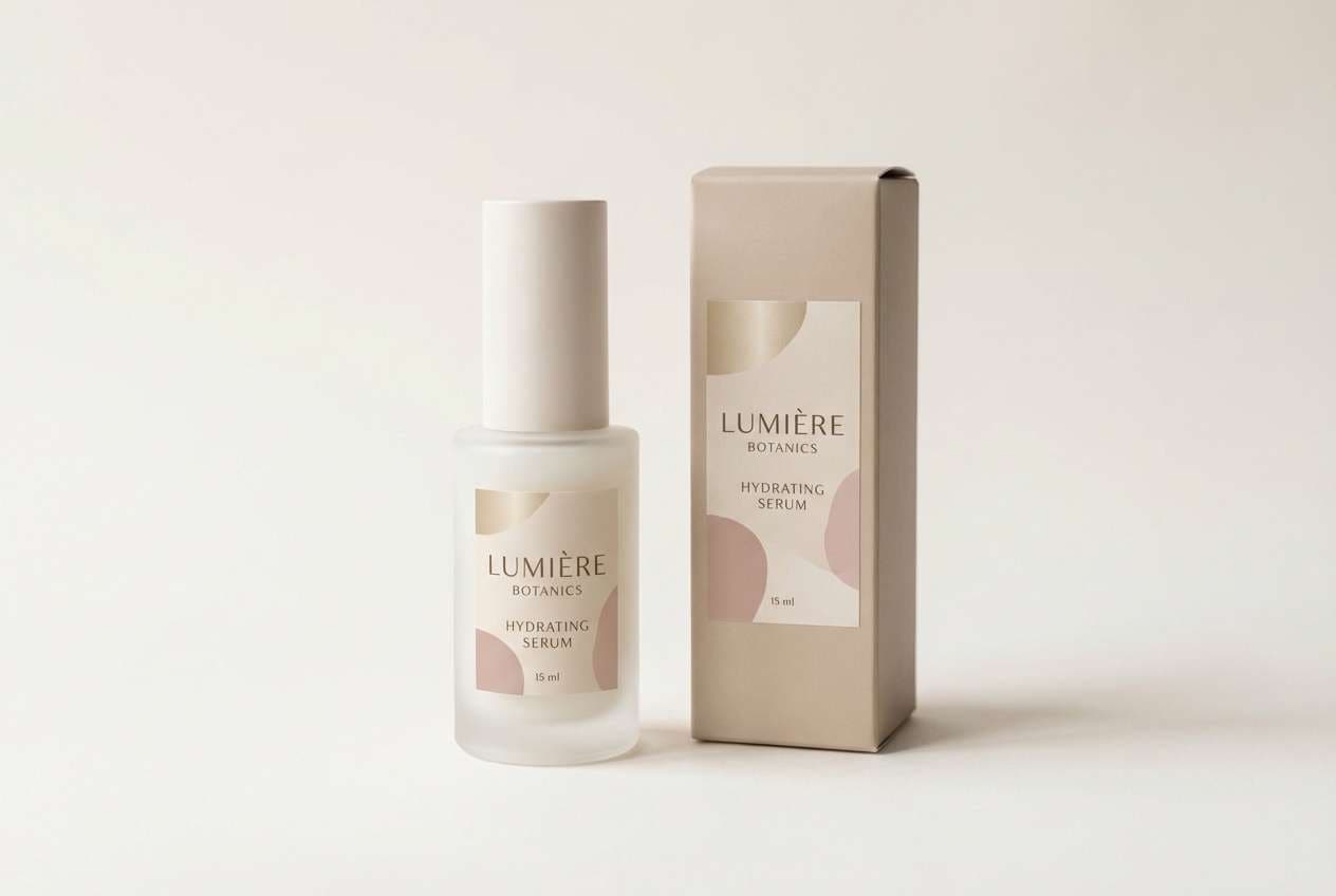 champagne petal skincare packaging