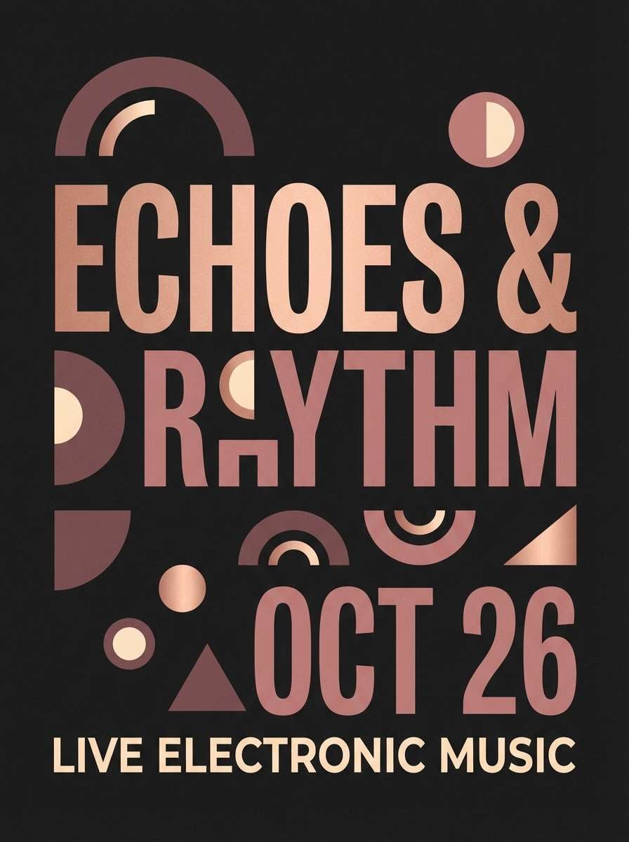 rose gold night poster