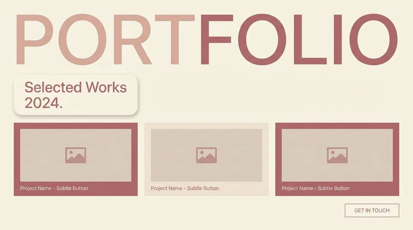 nude rose portfolio ui