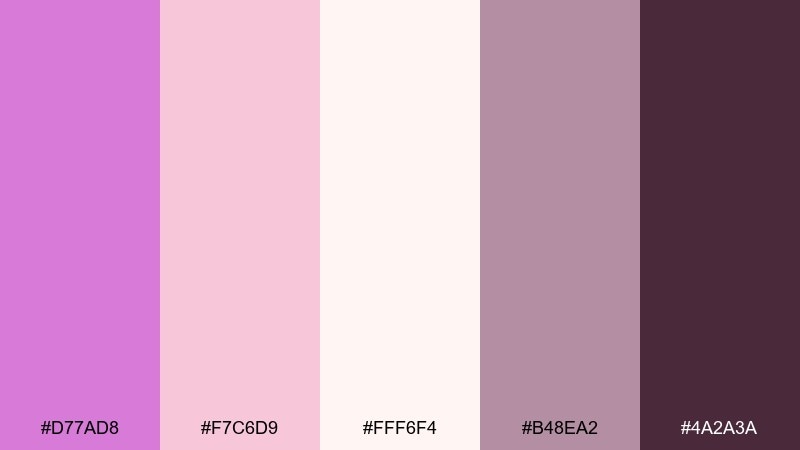 rose orchid wedding orchid color palette with hex codes