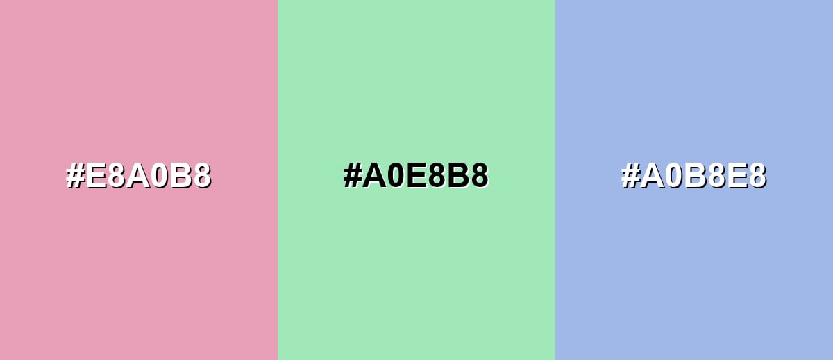 triadic combinations of rose-pink-color