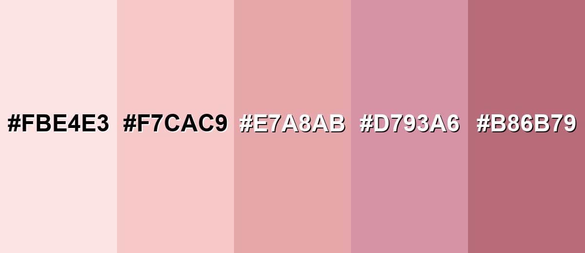 shades and variations of rose-quartz