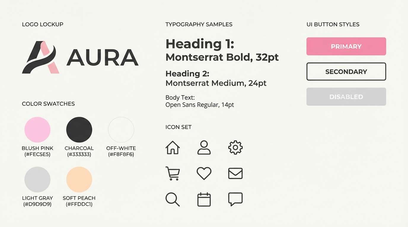 blush charcoal brand kit