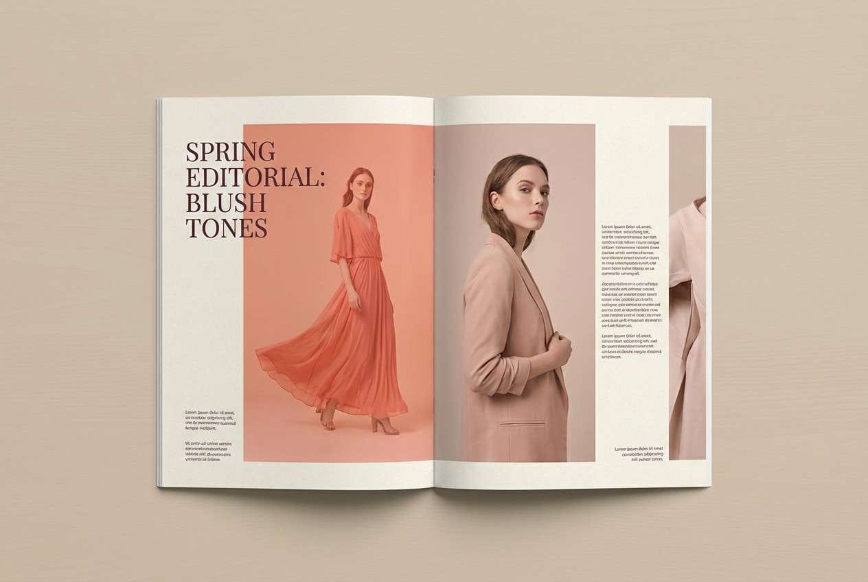sunset satin lookbook spread