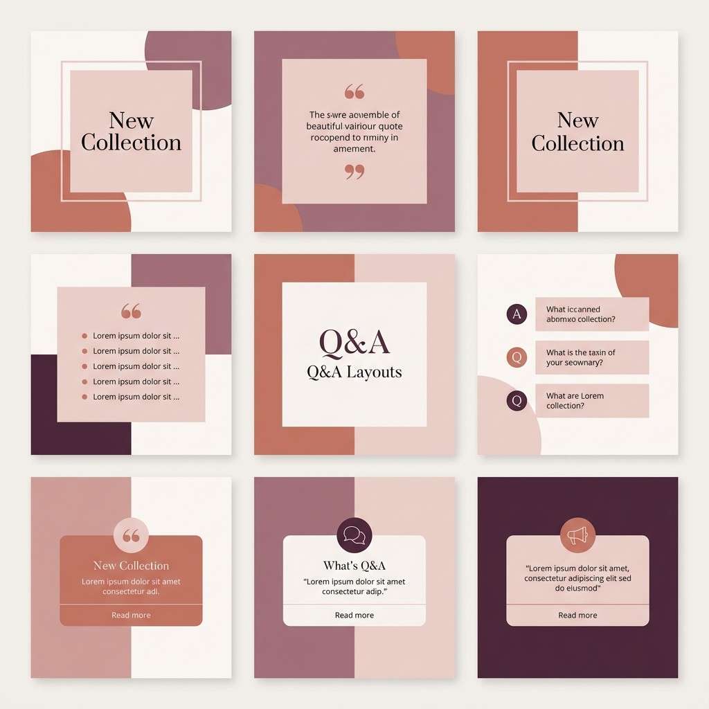 muted rose instagram templates