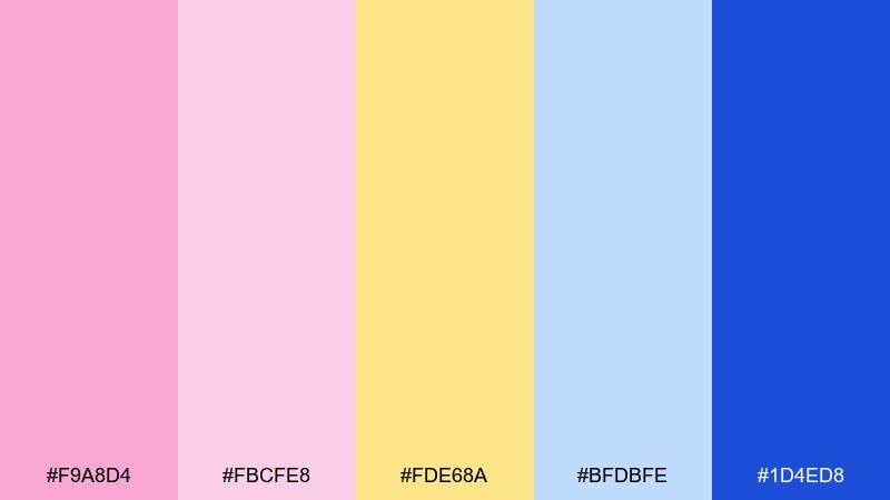 rose quartz rise color palette with hex codes