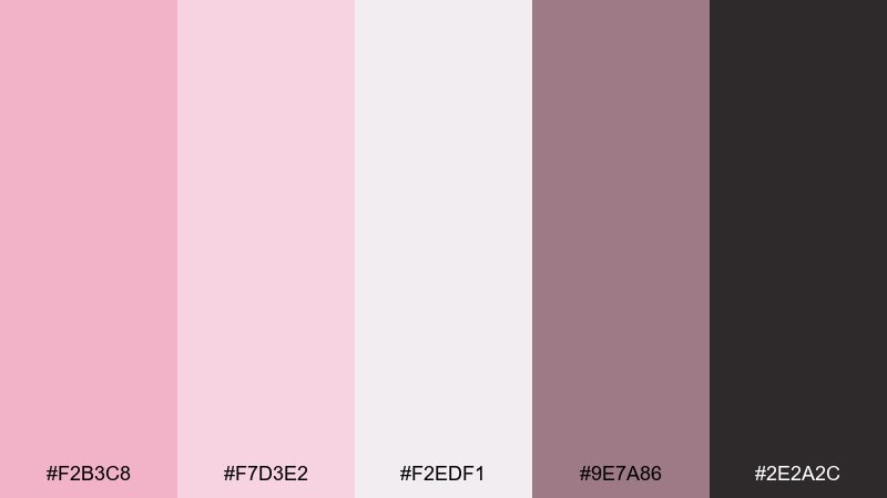 rose quartz ui blush color palette with hex codes