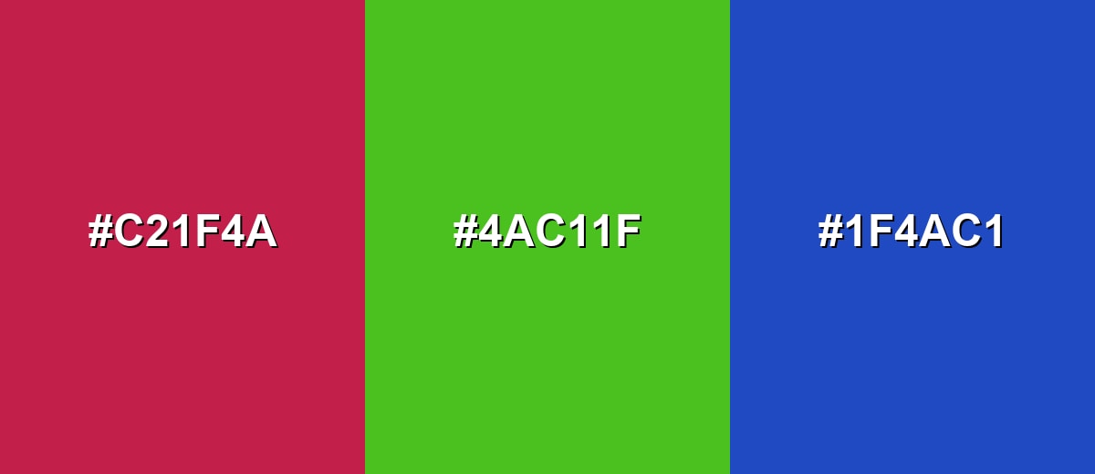 triadic combinations of rose-red-color